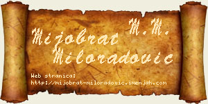 Mijobrat Miloradović vizit kartica